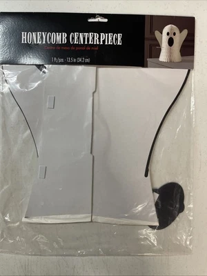 "Centro de mesa Ghost Honeycomb 13,5"" decoración de mesa de fiesta de Halloween nuevo en paquete" Foto 1 de 3