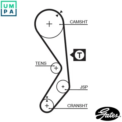 TIMING BELT 5177XS FOR FIAT SIENA ALBEA/PALIO PETRA WEEKEND/Weekend 1.4L 4cyl - Image 1 of 4