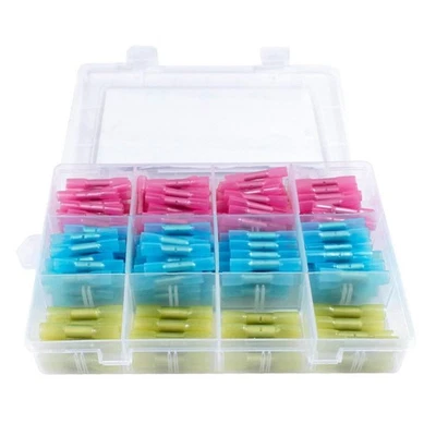 200PCS Electric Solder Seal Wire Connecter Heat Shrink Butt Terminal Connector B - Image 1 of 4