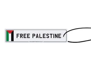 Free Palestine Number Plate Car Air Freshener - Picture 1 of 2