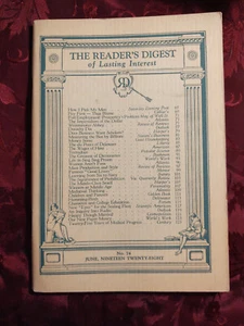 Readers Digest Juni 1928 Richard E. Byrd P. W. Wilson Irving Fisher Dorothy Dix - Bild 1 von 1