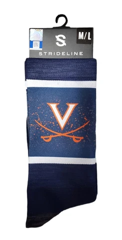 NCAA University of Virgina Cavaliers Strideline Crew Socks Cover