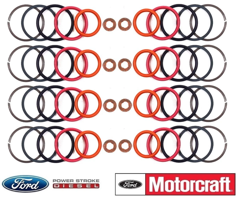 94–03 7.3L Powerstroke Injector O-Rings Full Set of 8 Genuine Motorcraft CM-5010 - Image 1 of 4