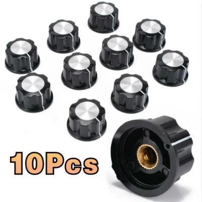 10 Stk Potentiometer Drehknöpfe 6mm Knopf Regler Kappe Drehknopf Potiknopf - Bild 1 von 4