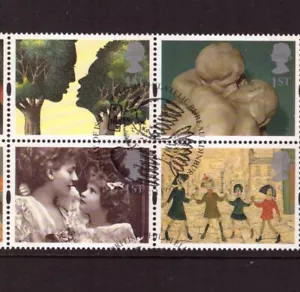 GB Gran Bretaña 1995 arte de saludo conjunto completo bloque finos sellos usados - Imagen 1 de 2