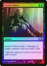 Sorin's Thirst FOIL Magic 2012 / M12 NM Black Common MAGIC MTG CARD ABUGames