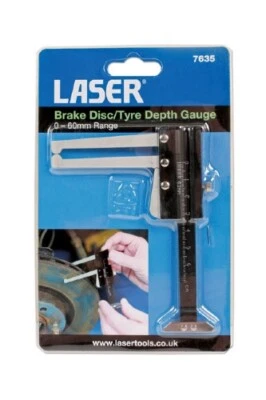 Brake Disc Tyre Depth Gauge - Locking screw To Retain Reading LL