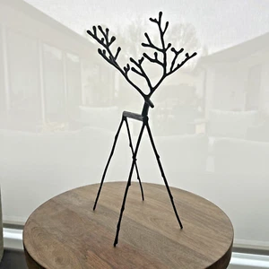 Rare Pottery Barn Bronze Metal Twig/Branch Reindeer Deer Medium M 18” Décor - Picture 1 of 16