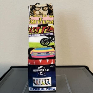 Men's Universal Classic Films Theme Crew Socks 6-Pairs Shoe Size 8-12 New - Picture 1 of 4