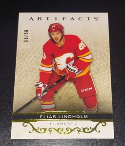 2021-22 Upper Deck Artifacts Yellow /50 Elias Lindholm #56