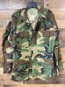 Coat Hot Weather Combat Woodland Camouflage Pattern Size Small-long US Army - Picture 1 of 11
