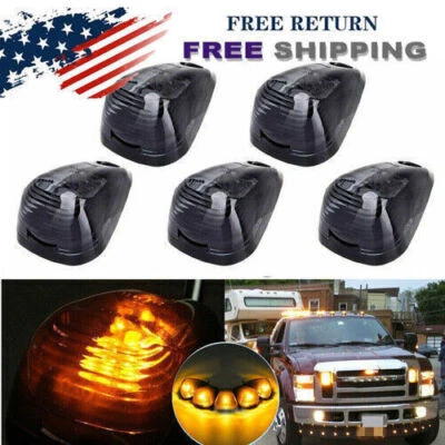 For Ford F-250 F-350 Super Duty 99-16 Smoke Lens White LED Cab Roof Marker Light - Image 1 of 4