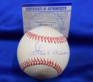 Hank Aaron PSA DNA Coa Autograph National League ONL Signed Baseball Braves - Picture 1 of 2