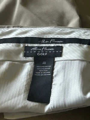 Pantalón corto de golf Alan River talla 40 entrepierna de 9 pulgadas. Caqui - Frente plisado - Usado Foto 1 de 3
