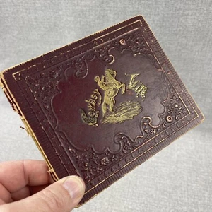 Libro álbum de fotografías de recuerdo antiguo escenas occidentales de vida de vaquero - Imagen 1 de 16
