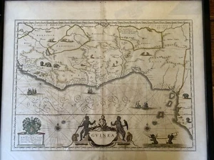 Antique map of "Guinea" c.1635 by Willem Blaeu - Nigeria, Ghana and West Africa - Picture 1 of 12