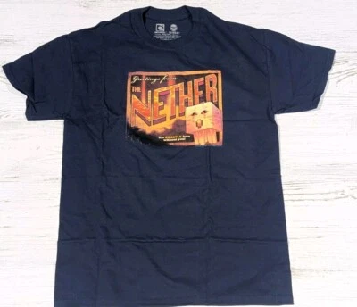 Official MINECRAFT Greetings From the Nether Postcard Navy Blue T-Shirt Size M - Image 1 of 4