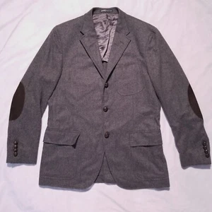 Polo Ralph Lauren Wool Cashmere Sport Coat Blazer Mens 42R Princeton Gray Italy - Picture 1 of 24