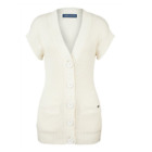 Women's Soft Knit Warm Wool Blend Buttons Cardigan Jumper Size M/L Cream / 606 