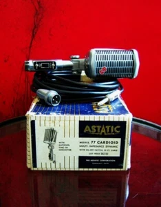 Vintage 1950's Astatic 77 / 77A Dynamic cardioid microphone w extra Shure 55S #7 - Picture 1 of 17