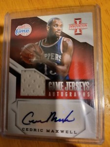 2013-14 Panini Innovation Game Used Jersey Autographs Cedric Maxwell /15 Patch 