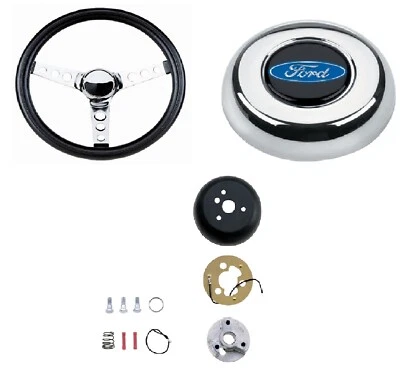 Kit de instalación de volante Grant Classic botón de bocina cromado para F100 F250 Foto 1 de 4