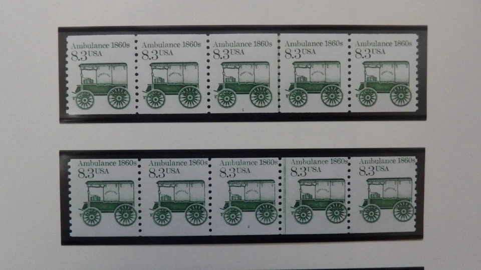 #2128 8.3c Ambulance PNC5 #1  & 2  MNH OG VF - Image 1 of 1