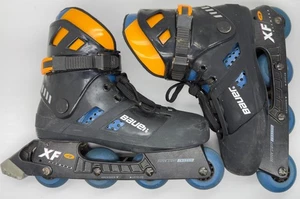 Vintage 90’s Retro Bauer XF4 Fitness Rollerblades Size 9.5 Black Precision 72mm - Picture 1 of 17