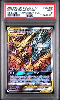 PSA 9 | Moltres & Zapdos & Articuno Gx Sm210/68 | Pokemon - Image 1 of 2