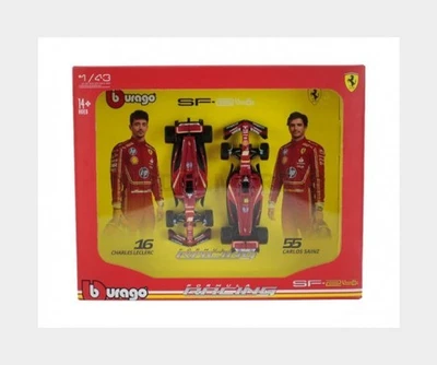 BURAGO 18-36856-PACK2 FERRARI - SET F1 2X SF-24 TEAM SCUDERIA FERRARI N 16 SEASO - Immagine 1 di 2