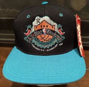 NBA '96 San Antonio All-Star Fin de Semana Vintage Negro Snapback Sombrero/Gorra Nuevo con Etiquetas - Imagen 1 de 16