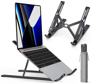 Laptop Ständer 6-Stufe Höhenverstellbar Laptop Stand Faltbarer Aluminium-Rise... - Afbeelding 1 van 7
