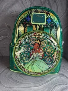 Loungefly Disney Princess Stained Glass Tiana Mini Backpack NWT - Picture 1 of 6