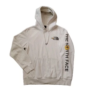 The North Face Hoodie Womens M Ivory Daisey Logo Sweatshirt Graphic Sleeve Back - Picture 1 of 18