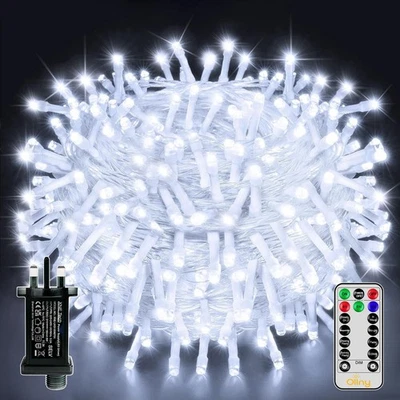 LED Fairy 20m 200 Lights Mains Powered Outdoor Waterproof String Lights C/White - Image 1 of 4
