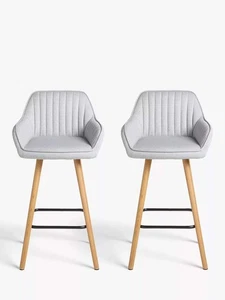 Taburete de bar John Lewis Toronto, juego de 2, gris - Imagen 1 de 4