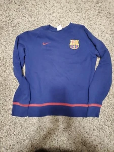 Nike Dri-Fit FC Barcelona Blue Long Sleeve Training Top. Size Small  - Picture 1 of 7