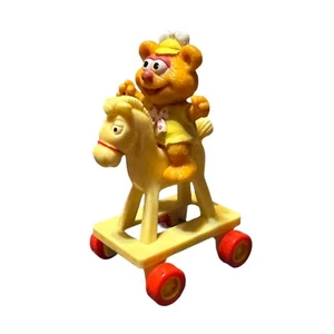 Vintage 1986 McDonald's Happy Meal Toys Muppet Babies Fozzie With Horse - Picture 1 of 9