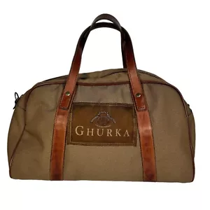 Vintage Ghurka Marley Hodgson Southport Brown Duffle Travel Carry-On Gym Bag - Picture 1 of 15