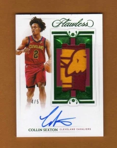 2020-21 Panini Flawless ... Collin Sexton Emerald Auto Patch #4/5 ... READ!! - Picture 1 of 4