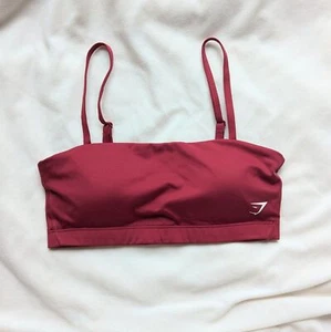 Gymshark Bandeau Sport BH Burgundy S  - Bild 1 von 4