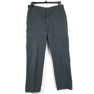 Pantalones de trabajo Dickies 8038 pierna recta para hombre talla 36x32 gris bolsillos utilitarios sarga - Imagen 1 de 14