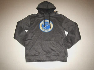 NWT Official Licensed NHL ST. LOUIS BLUES Heather Gray Hoodie Size Medium M - Picture 1 of 2