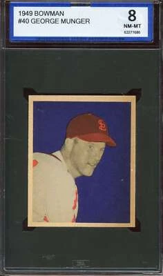1949 BOWMAN #40 RED MUNGER ISA 8 (RC) CARDINALS  *ADT4865 - Image 1 of 2