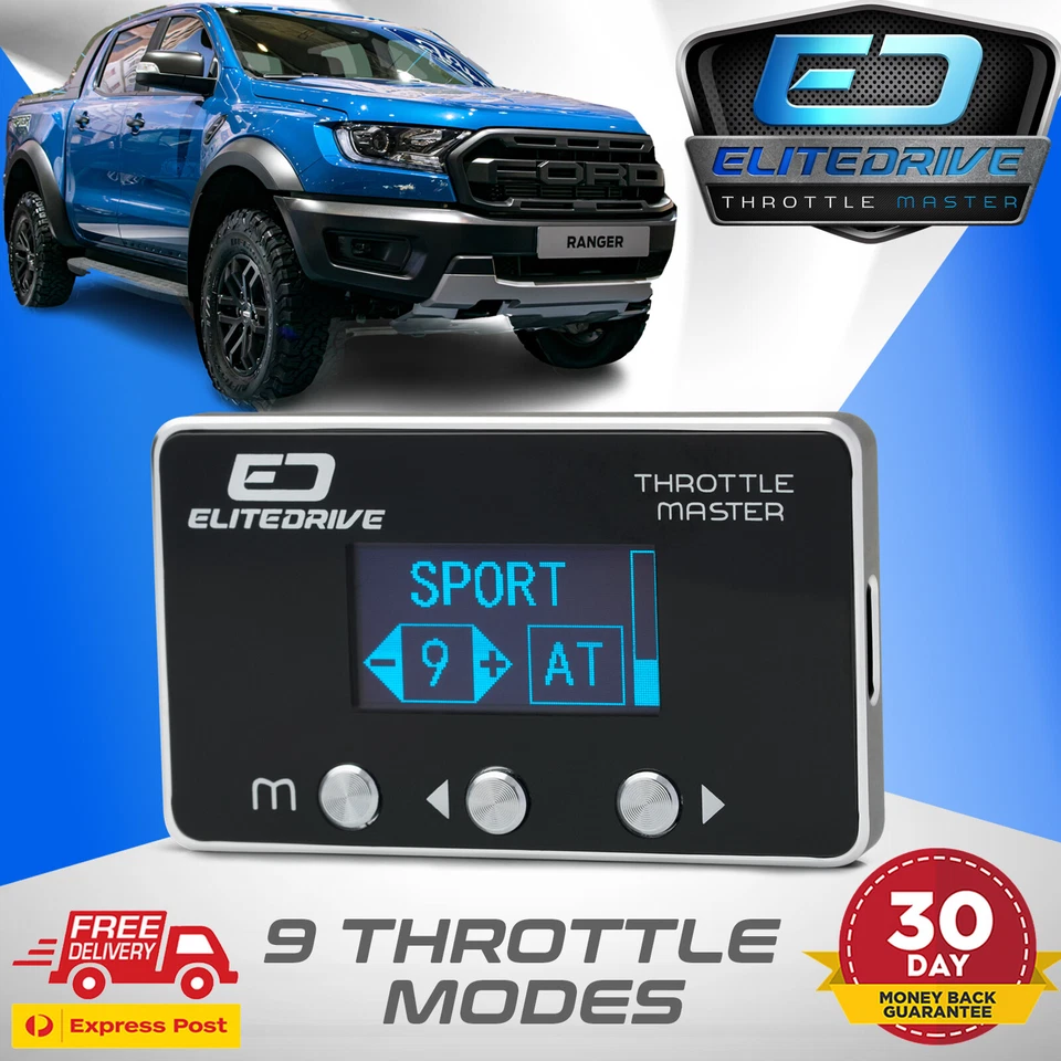 EliteDrive Throttle Controller for Ford PX PX2 PX3 Ranger 2011 - 2025+ - 9 modes - image 1 of 4