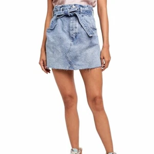 FREE PEOPLE HIGH WAIST DENIM MINI JEAN SKIRT (SIZE 25) EAST OF EDEN - Picture 1 of 13
