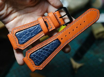 正品牛皮表带 18 码 19 20 21 22 23 24 25 26 毫米 — 第 1/4 张图片