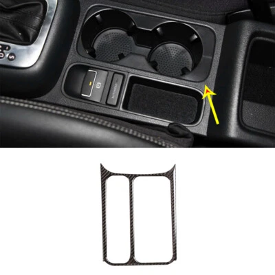 Real Carbon Fiber Cup Holder Trim Panel For Volkswagen Tiguan 2010-2016 - image 1 of 4