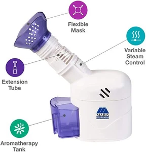 MABIS Personal Steam Inhaler Vaporizer with Aromatherapy Diffuser - Picture 1 of 8