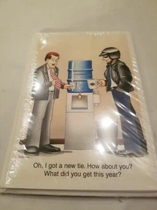 HARLEY DAVIDSON CHRISTMAS CARDS #X543 BIKER BRAGS ON HARLEY AT WATER COOLER(10)  - Picture 1 of 3